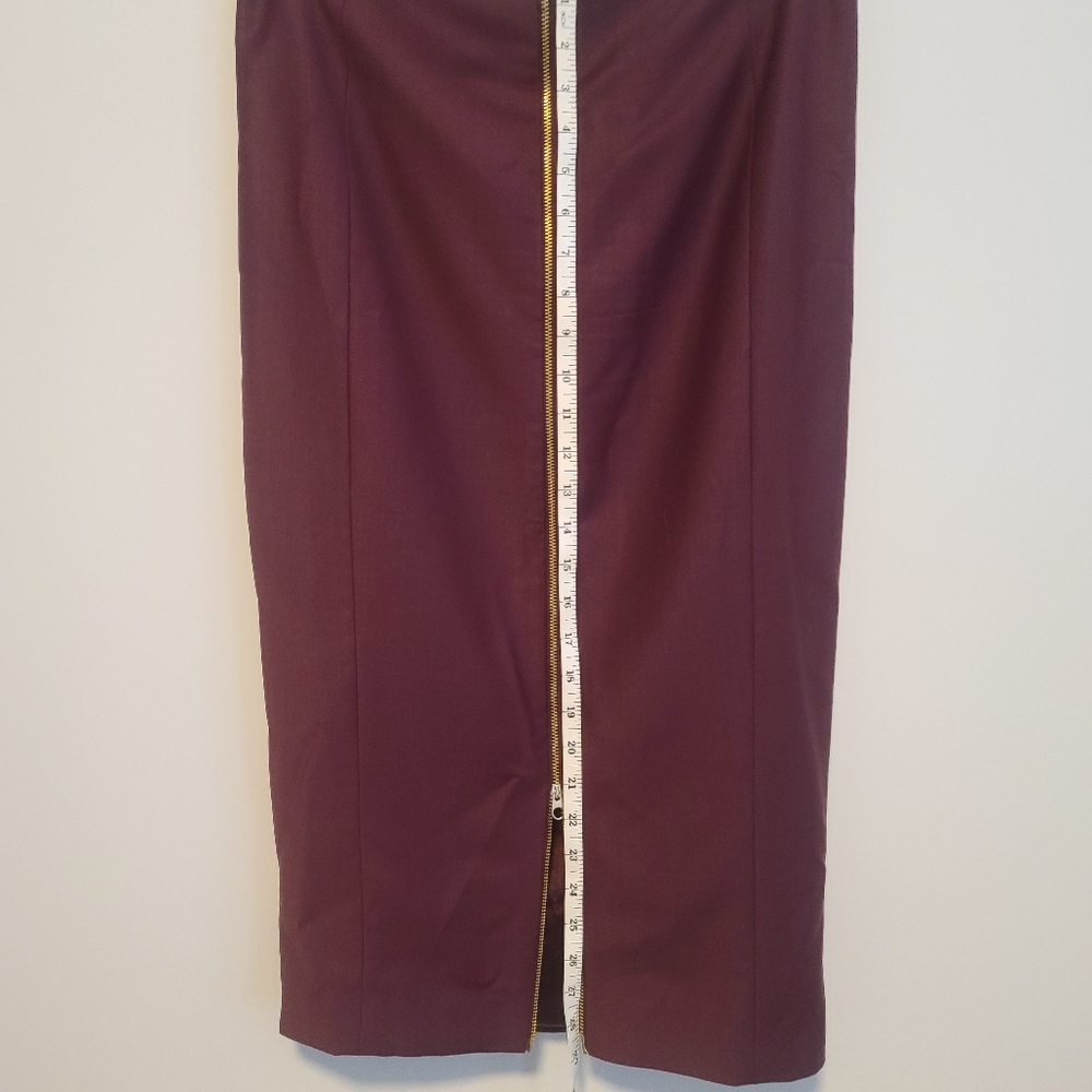 Ted Baker Burgundy Pencil Skirt - Picture 4 of 6